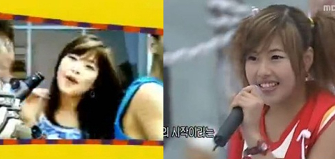 박하나, 과거 퍼니 활동. 박하나의 그룹 퍼니 활동 당시 영상 자료가 눈길을 끌고 있다. 박하나는 지금과 다른 스타일과 외모로 앳된 면모를 보였다. / 퍼니 청량음료 뮤직비디오(왼쪽), MBC 방송 화면 캡처