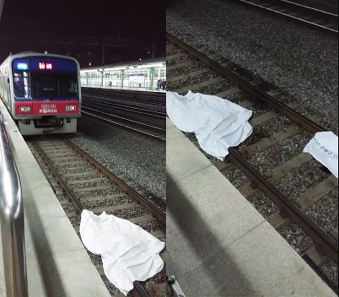 진위역 사고, 열차 지연운행. 진위역에서 사고가 발생해 21세 남성이 숨졌다. 진위역으로 들어오는 전동차에 뛰어들었다는 목격자 증언을 바탕으로 경찰이 경위를 조사하고 있다. /유튜브 영상 캡처