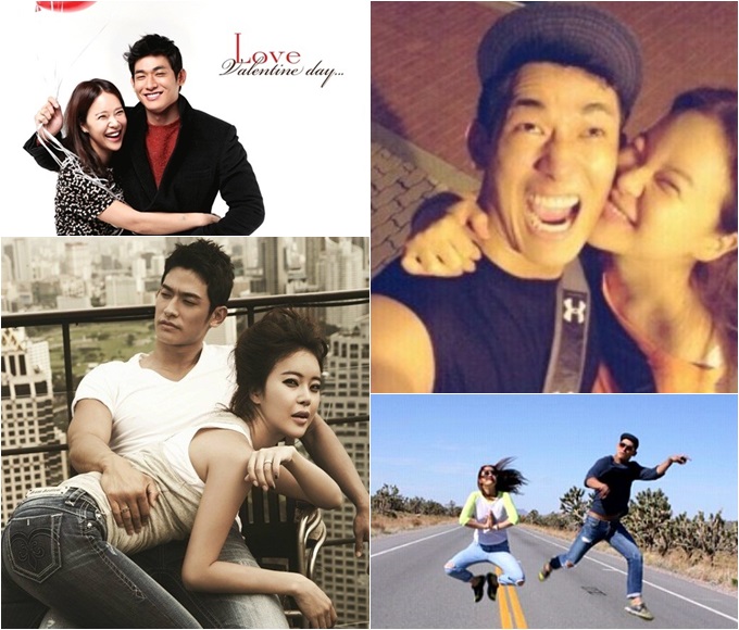 정석원 백지영 부부의 커플 사진. 정석원(왼쪽 아래 왼쪽)은 결혼 후 안정감을 찾았다. / 아이엠유리 백지영 인스타그램 코스모폴리탄