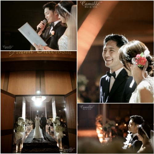 진구가 결혼식 뒤에 떠난 신혼여행에서 2세를 가졌다. 진구가 결혼식을 올리고 있다. / 웨딩스냅 까미유 제공