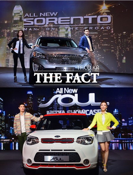 뉴 쏘렌토 웃고 쏘울 울고 기아자동차의 지난달 베스트셀링모델은 6338대가 팔린 대형 SUV 뉴 쏘렌토(위쪽)가 차지했고, 가장 적게 팔린 모델은 312대가 판매된 쏘울인 것으로 나타났다. / 더팩트 DB