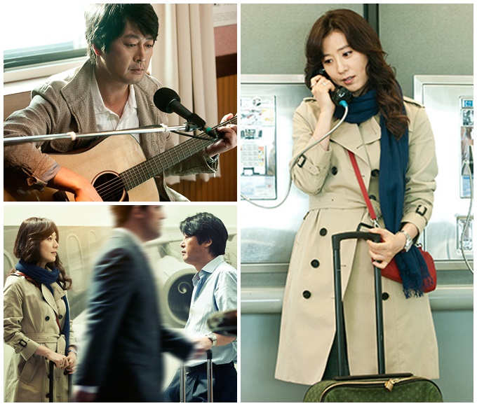 작품 내 과거 연인으로 호흡을 맞춘 배우 김윤석과 김희애. 쎄시봉에서 아쉬운 부분은 40대 배우들의 출연하는 장면에서 다소 허술한 전개가 돋보이는 점이다./CJ엔터테인먼트 제공