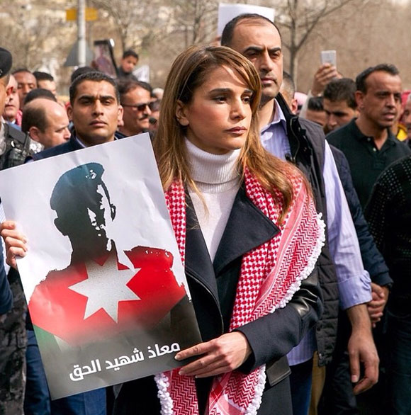 요르단, 국왕중심제의 입헌군주제 국가. IS(이슬람 국가)에 분노한 요르단에 대한 관심이 뜨겁다. /요르단 라니아 왕비 페이스북