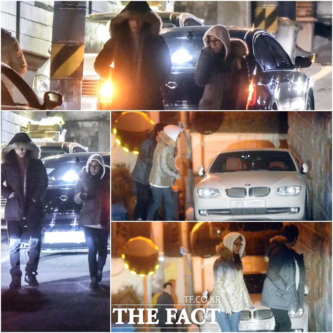 은밀하게 조심스럽게 알아보면 안 돼! 손호준과 김소은(오른쪽)이 청담동 데이트를 즐기고 있다. /최진석 기자