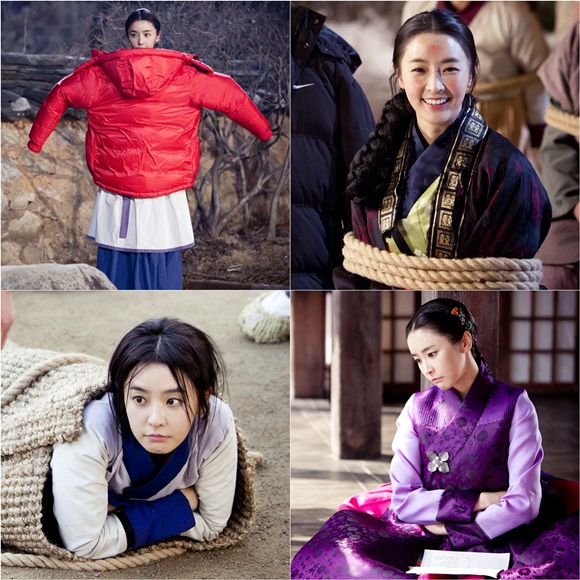 하녀들 정유미 반전 표정. JTBC 하녀들의 정유미가 극 중 극한 상황과는 달리 해맑은 표정을 짓고 있는 사진이 공개됐다. / 드라마하우스 & 코너스톤 제공