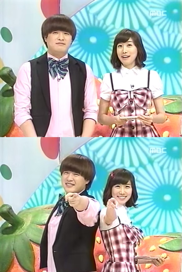 나경은 뽀미언니 시절에 누리꾼 관심. 나경은(오른쪽)은 과거 슈퍼주니어 멤버 신동과 뽀뽀뽀 아이조아 MC로 활약했다. /MBC 방송 화면 캡처