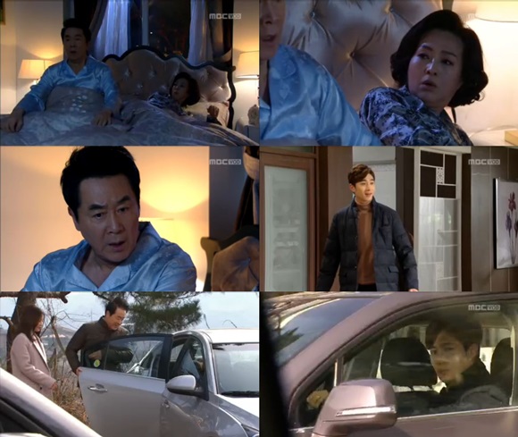 압구정 백야 귀신이 귀신이 아니다. 압구정 백야에서 죽은 김민수(오른쪽 아래)는 장면에 자주 등장해 가족들의 생명을 위협하고 있다. / 압구정 백야 방송 캡처