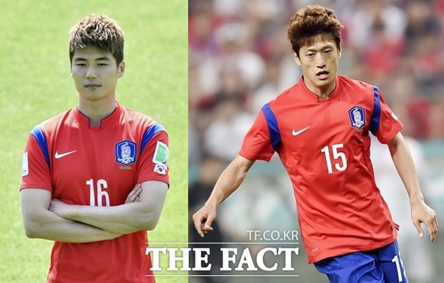 한국 축구 핵심 전력. 쌍용으로 불리는 기성용과 이청용이 한국 축구를 잘 이끌어갈 수 있을지 주목된다. / 최진석 기자