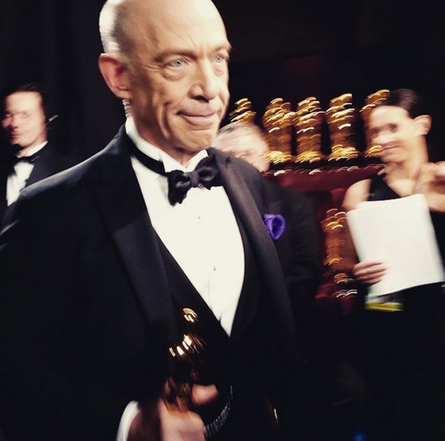 할리우드 배우 J.K시몬스. 제87회 아카데미 시상식에서 J.K시몬스가 남우조연상을 수상했다./아카데미 공식 인스타그램