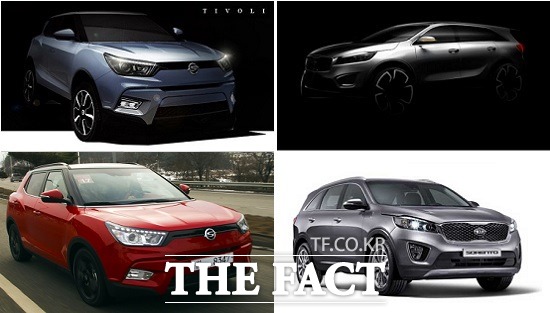 쌍용자동차와 기아자동차 역시 신차 출시를 앞두고 각 신모델의 렌더링을 공개해 사전 마케팅 효과를 거둔 바 있다. / 쌍용자동차, 기아자동차 제공