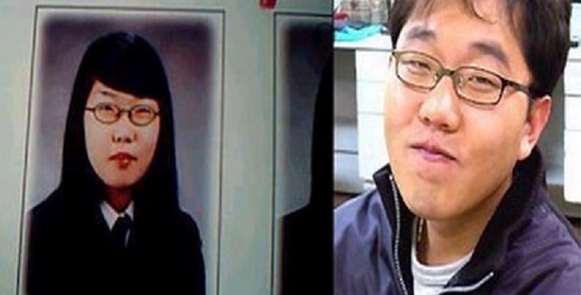 김제동 복사판! 김제동과 김제동 누나 사진이 화제다. 김제동은 최근 가족과 함께 광고에 출연했다. / 온라인 커뮤니티 캡처