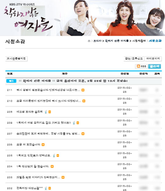 착하지 않은 여자들 시청자 게시판 보니 시청자들은 KBS2 드라마 착하지 않은 여자들 게시판에 첫방송 소감을 남겼다./ KBS2 착하지 않은 여자들 홈페이지 캡처