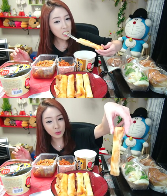 아프리카 티비 먹방 인기 아프리카 티비 인기 BJ 디바는 야식으로 대왕 치즈스틱을 소개해 눈길을 끌고 있다. / 아프리카 티비 캡처