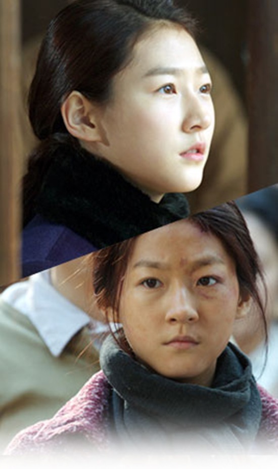 김새론은 눈길에서 위안부 피해자 강영애를 연기한다. 김새론과 함께 김향기가 주연을 맡았다. /KBS1 눈길 공식 홈페이지