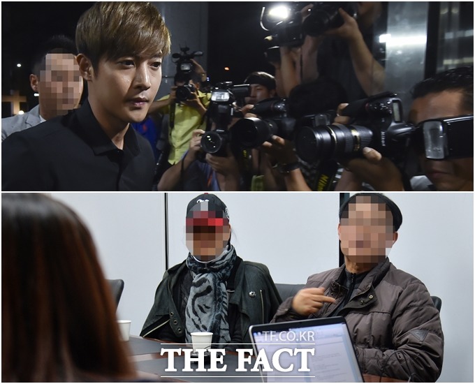 여자 친구 폭행부터 임신, 결혼설까지 김현중(위)을 둘러싼 쟁점에 대해 그의 부모가 더팩트에 입장을 전달했다./문병희 최진석 기자