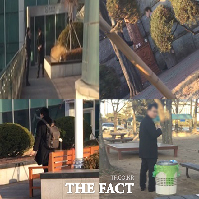 이번엔 경고그림이래 26일 국회의원회관 6층 야외 테라스에서 국회 직원들이 흡연하고 있다. 이들은 흡연 경고그림 의무화에 대해선 적극적으로 찬성하지만, 자극적인 그림도 얼마 지나지 않아 곧 무감각해진다고 답했다.  / 국회 = 서민지 인턴기자