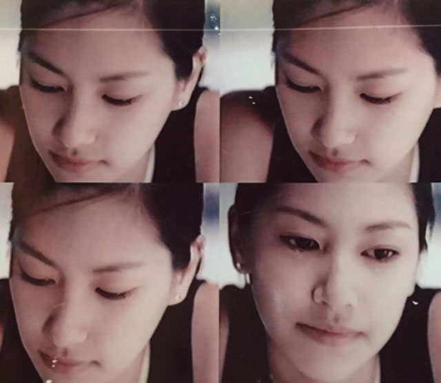 신애, 스무살적 앳된 얼굴. 신애가 스무살에 카메라 테스트를 하던 사진을 공개했다. 신애는 지난 2012년 딸을 출산한 후 가정에 충실하고 있는 것으로 알려졌다. /신애 인스타그램