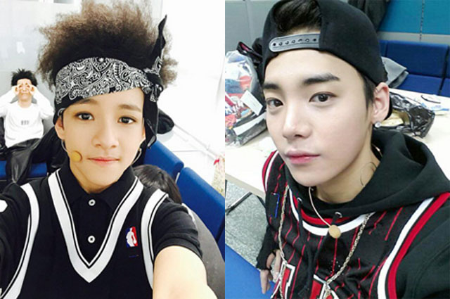 원펀치 셀카. 원펀치의 멤버 원과 펀치(오른쪽부터)가 3.1절에 방송된 인기가요에서 데뷔곡 돌려놔 굿바이 무대를 선사했다. 원펀치는 올해 싱글앨범 The Anthem으로 데뷔했다. /원펀치 공식 트위터