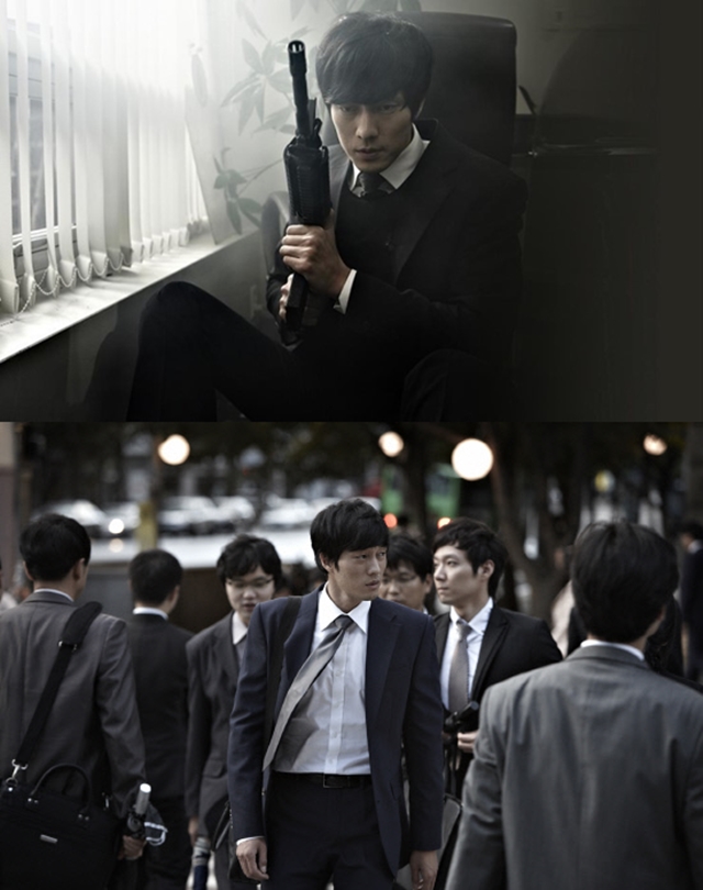 강한 임팩트를 드러냈던 영화 회사원의 한 장면. / 영화‘회사원’