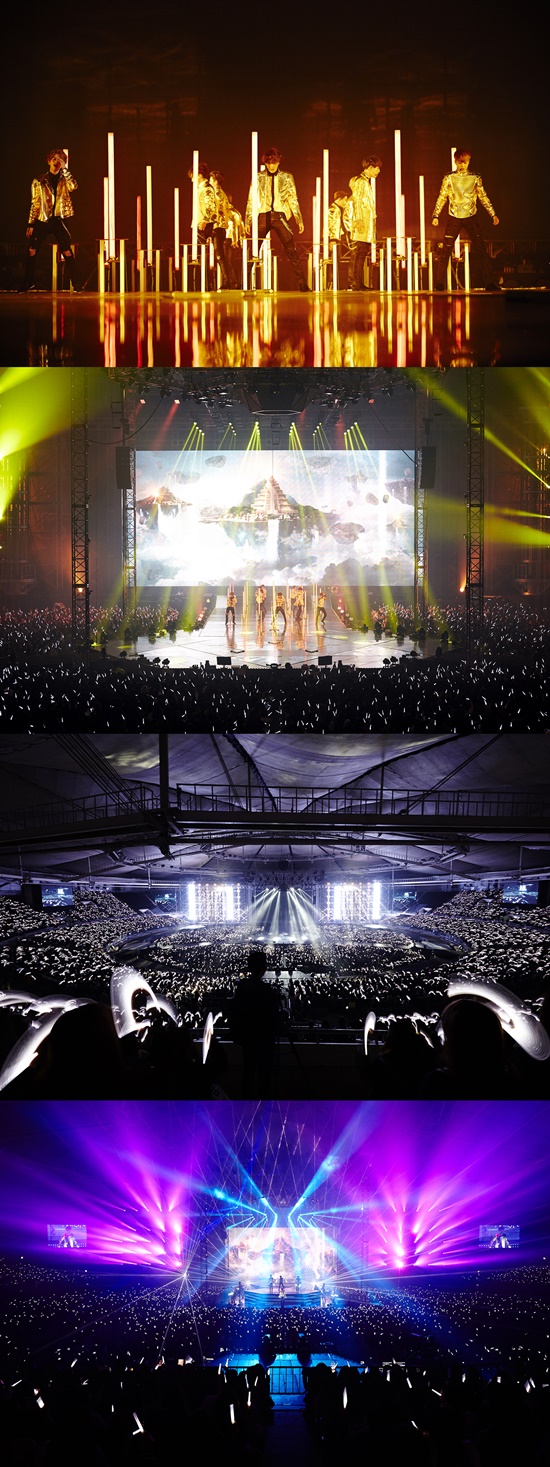 1만 4천 명 모여라  8일 오후 서울 올림픽공원 체조경기장에서 엑소의 두 번째 단독 콘서트 EXO PLANET #2 - The EXO luXion이 열렸다. /SM 제공