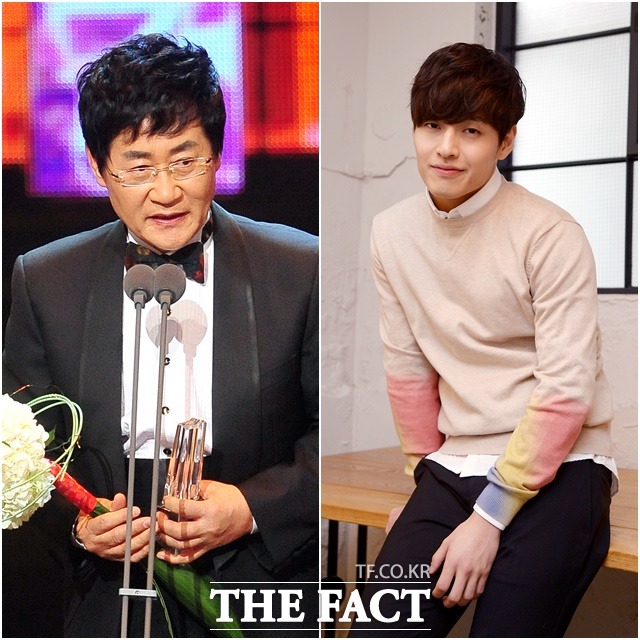 다들 닮았더라, 노력 고마워 가수 윤형주가 영화 쎄시봉에서 자신을 연기한 배우 강하늘(오른쪽)을 칭찬했다. /이새롬 문병희 기자