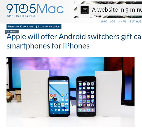 애플 새 보상판매 시작? 나인투파이브맥(9to5mac)은 16일(현지시간) 애플이 다음주 애플 제품을 구입하지 않은 사람들에게 혜택을 주고자 새로운 보상판매 서비스를 내놓을 것이라고 밝혔다. /나인투파이브맥 캡처