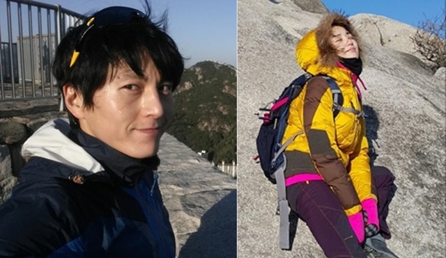 류수영-박하선 등산이 최고 배우 류수영과 박하선이 열애 사실을 인정한 가운데 두 사람의 비슷한 취미 생활이 눈길을 끌고 있다. /류수영 트위터·박하선 인스타그램