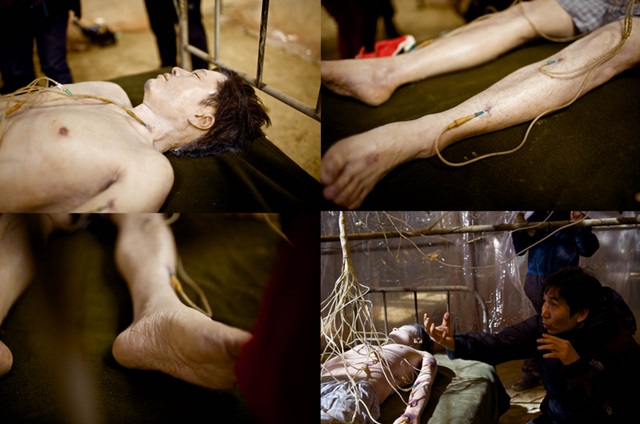 실종느와르M에 등장하는 시체 모형(더미). 이 모형을 만들기 위해 1개월 가량의 기간과 1000만 원 이상의 제작 비용이 소요된 것으로 알려졌다. /OCN 제공