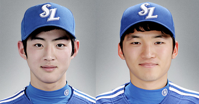 구자욱, 박해민과 함께 인기! 구자욱이 28일 인기 검색어에 등장해 네티즌들의 관심을 받고 있다. 2군 시절부터 소녀 팬들을 확보한 구자욱이 1군에서 보여주고 있는 활약도 눈길을 끌고 있다. 사진은 구자욱(왼쪽), 박해민. / 삼성 라이온즈 홈페이지 캡처