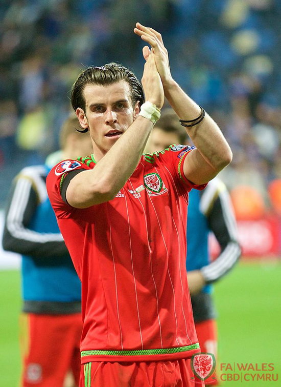 좋았어. 가레스 베일이 29일 열린 이스라엘전을 승리로 이끈 뒤 손뼉 치고 있다. / 웨일스축구협회 페이스북