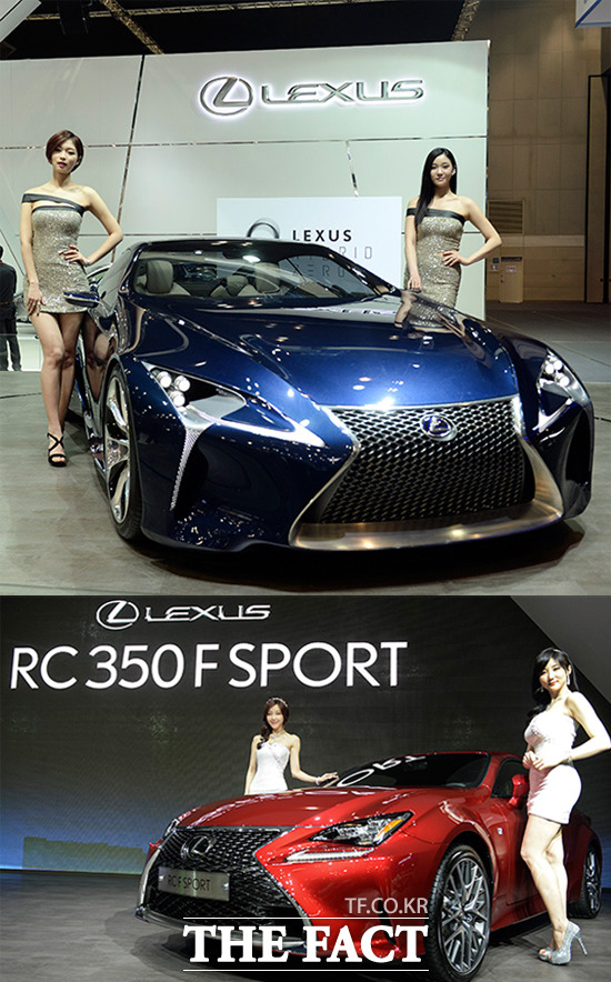 RC F(사진 위)와 RC 350 F SPORT는 요시다 아키히사 한국토요타 사장이 렉서스의 전략으로 내세운 와쿠도키(두근두근, 설렘의 일본어) 차를 대표하는 모델이다.