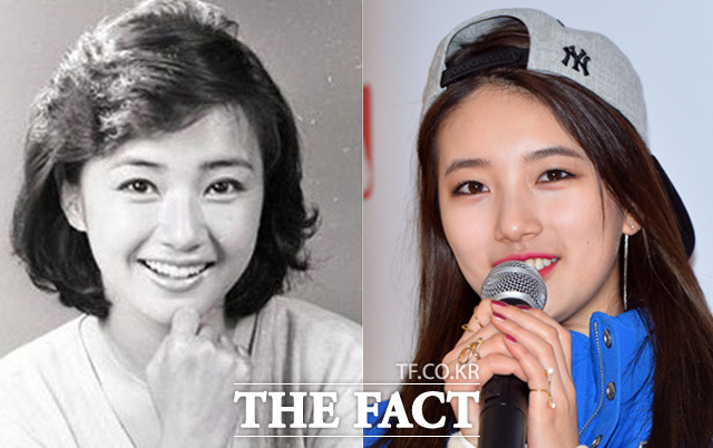 이민호의 여자 수지, 닮은 연예인은 정윤희! 이민호의 여자 수지와 정윤희의 닮은 외모가 누리꾼들의 눈길을 끌고 있다. /온라인 커뮤니티, 더팩트DB