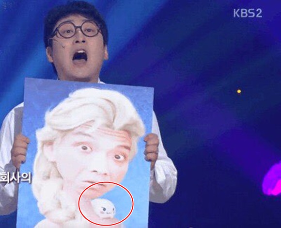 KBS, 연달은 일베 이미지 사용 KBS는 인기 예능프로그램 개그콘서트에도 일베 이미지가 등장해 재발방지를 약속하며 사과한 바 있다. / KBS 방송 화면 캡처