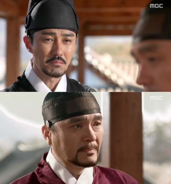 드라마 화정 속 광해군과 임해군. 드라마 화정에서 차승원(위)과 최종환이 각각 광해군과 임해군을 열연했다. /MBC 화정 캡처