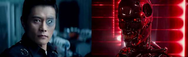 터미네이터5 늙은 T-800 vs 업그레이드된 T-1000. 터미네이터5에서 아놀드 슈왈제네거와 이병헌이 각각 T-800과 T-1000을 연기해 눈길을 끌고 있다. / 터미네이터5 예고편 스틸