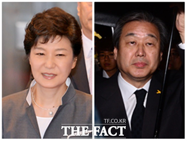 성완종 사태, 어떤 결론 내나 박근혜(왼쪽) 대통령과 김무성 새누리당 대표가 16일 오후 긴급 회동했다./더팩트DB