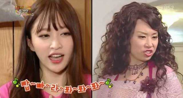 하니, 안성댁-기봉이 완벽 따라하기! 하니의 성대모사가 눈길을 끌고 있다. / KBS2방송화면 캡처