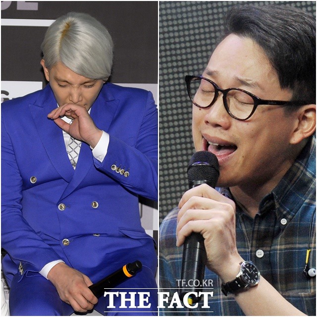 강인 권정열 예비군 불참 논란. 슈퍼주니어 강인과 십센치 권정열(오른쪽)이 수차례 예비군 훈련에 불참해 지난 9일 경찰 조사를 받았다. /이새롬 문병희 기자