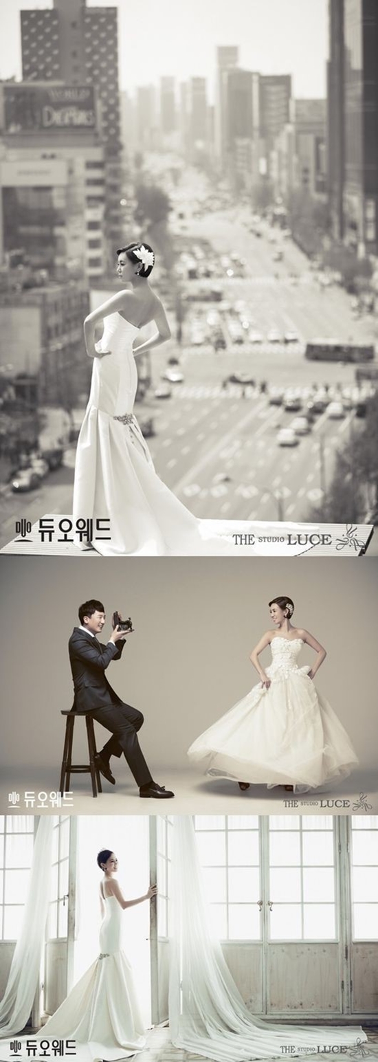 다음 달 16일 일반인 남자 친구와 백년가약을 맺는 댄싱9 마스터 박지은. 다음 달 결혼하는 박지은의 웨딩화보가 공개됐다./듀오웨드 제공