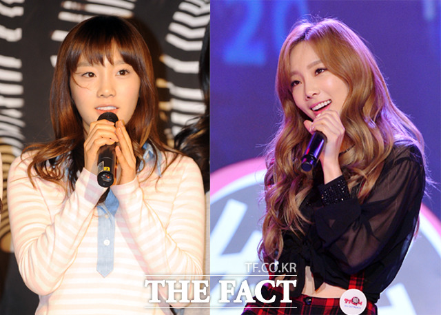 태연, 완전 달라졌네! 태연이 23일 인기 검색어에 등장해 관심을 받고 있다. 데뷔 초와 비교해 많이 달라진 태연의 사진이 눈길을 끌고 있다. / 더팩트 DB