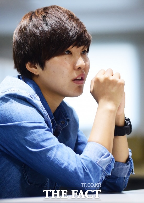 지소연 전성시대! 지소연이 26일 PFA가 발표한 WSL 올해의 팀에서 미드필더에 이름을 올렸다. / 배정한 기자