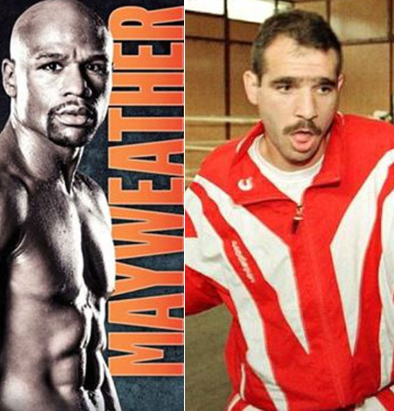 플로이드 메이웨더 주니어, 불가리아 복싱선수에게 완패! 플로이드 메이웨더 주니어(왼쪽) 가 불가리아 복싱선수 세라핌 토도로프로에게 완패한 전적이 있어 주목을 받고 있다. / 파퀴아오 메이웨더 경기 포스터, 온라인 커뮤니티