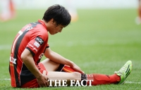 [TF포토] 김치우 '허벅지가 이상해'