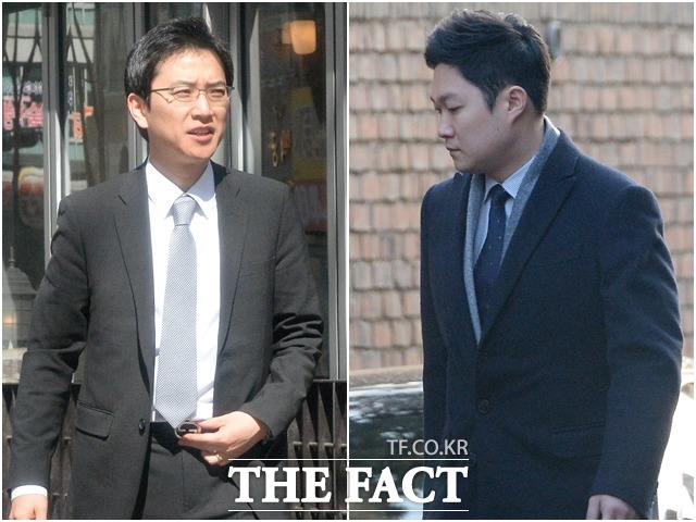 고 허영섭 일가 VS 허일섭 회장 일가, 녹십자그룹 경영권 싸움 시작될까? 경영권에서 한발 떨어져 있어 고 허 회장의 장남 허성수 전 부회장이 지난 3월 녹십자홀딩스 및 계열사 주주총회에 모습을 드러냈다는 목격담이 이어지고 있다. 또 최근 녹십자홀딩스 주식을 매입해 일각에서는 가족간 경영권 쟁탈전이 시작되는 것 아니냐는 전망도 나오고 있다. 사진은 고 허 회장 차남 허은철 대표(왼쪽)와 허일섭 회장 장남 허진성 부장 /임영무 기자