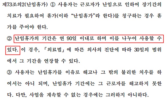 익명성 보장 됐으면 좋겠다 난임 클리닉에서 만난 강 모 씨는 난임 휴가법은 정말 필요한 제도라면서 하지만 난임이라는 것을 밝히기가 꺼려진다. 익명성이 보장되거나 병가라고 표기 됐으면 좋겠다고 말했다./근로기준법 일부개정법률안