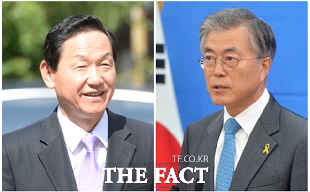 김상곤-문재인, 호흡은? 새정치민주연합 혁신위원장직을 수락한 김상곤(왼쪽) 전 경기도 교육감은 24일 오후 문재인 새정치민주연합 대표와 회동 후 문 대표가 혁신을 위해 필요한 모든 것을 혁신위에 권한을 위임하겠다고 했다고 밝혔다./더팩트DB