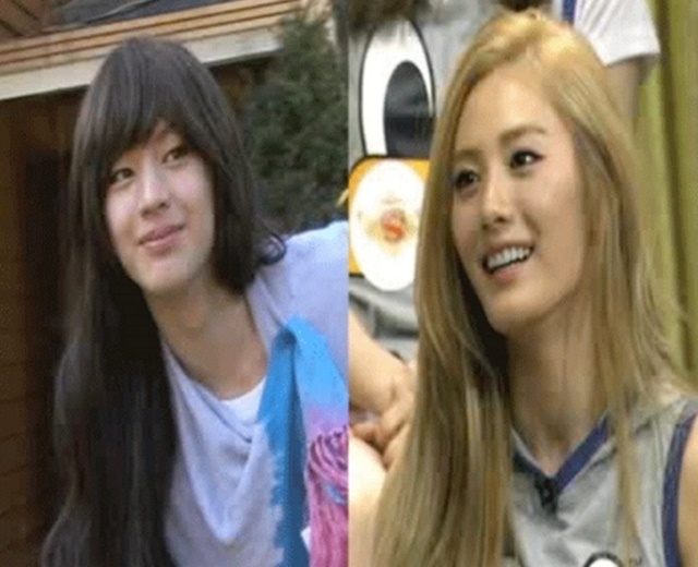 육성재, 나나와 닮은꼴. 육성재(왼쪽)의 여장 모습이 나나와 닮아 육나나라는 별명이 생겼다고 한다. /SBS E! 제공