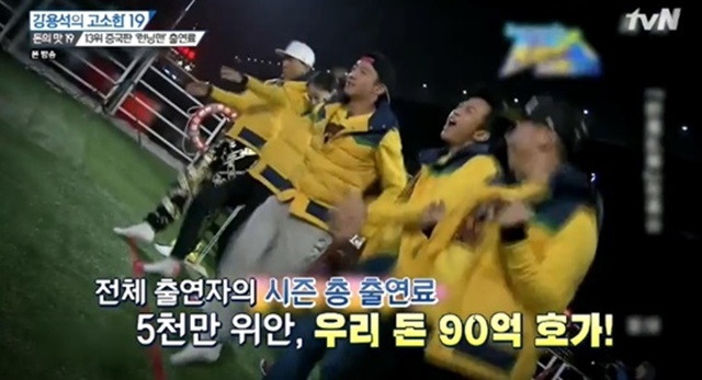 중국판 런닝맨 출연료는? 중국판으로 제작된 런닝맨의 출연료가 공개돼 놀라게 했다. /tvN 강용석의 고소한 19 캡처