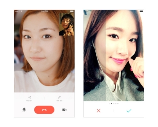 카카오톡 영상통화 페이스톡 어떨까?. 카카오톡 영상통화 페이스톡이 공개됐다./페이스톡 캡처