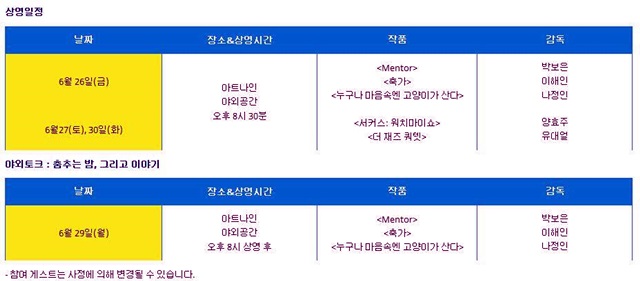 다양한 프로그램을 통해 시네필을 만나는 미쟝센 단편영화제. 아트나인 야외공간에선 야외상영 춤추는 밤이 열린다./주최 측 제공